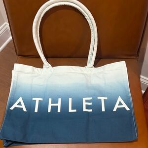 Athleta Blue Ombre Canvas Tote